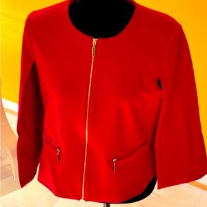 Red cape jacket